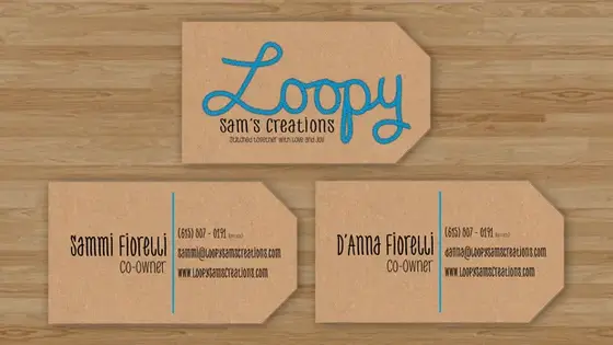 Loopy Sam's Creations business cards