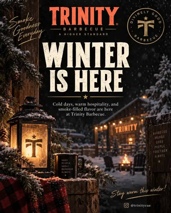 Trinity Barbecue Winter Is Here social media artwork